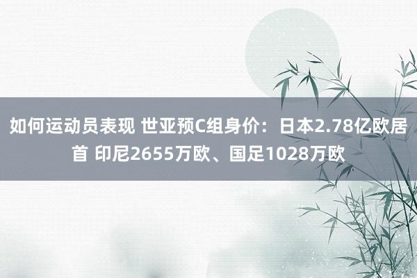 如何运动员表现 世亚预C组身价：日本2.78亿欧居首 印尼2655万欧、国足1028万欧