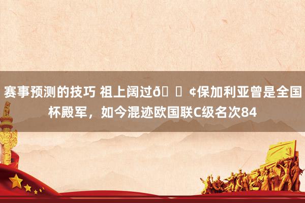 赛事预测的技巧 祖上阔过😢保加利亚曾是全国杯殿军，如今混迹欧国联C级名次84