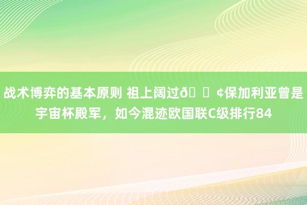 战术博弈的基本原则 祖上阔过😢保加利亚曾是宇宙杯殿军，如今混迹欧国联C级排行84