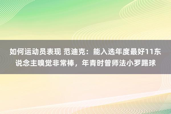 如何运动员表现 范迪克：能入选年度最好11东说念主嗅觉非常棒，年青时曾师法小罗踢球