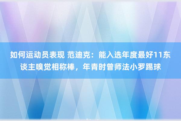 如何运动员表现 范迪克：能入选年度最好11东谈主嗅觉相称棒，年青时曾师法小罗踢球