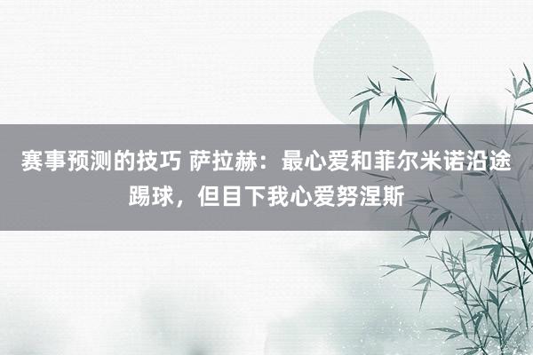 赛事预测的技巧 萨拉赫：最心爱和菲尔米诺沿途踢球，但目下我心爱努涅斯