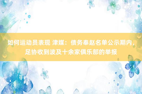 如何运动员表现 津媒：债务奉赵名单公示期内，足协收到波及十余家俱乐部的举报